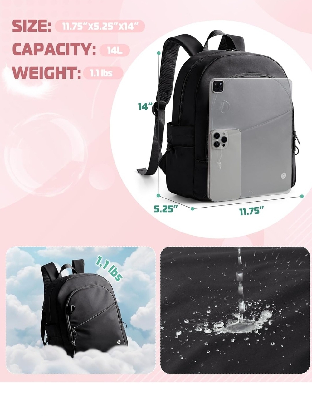Black Backpack - Picture 2 of 6